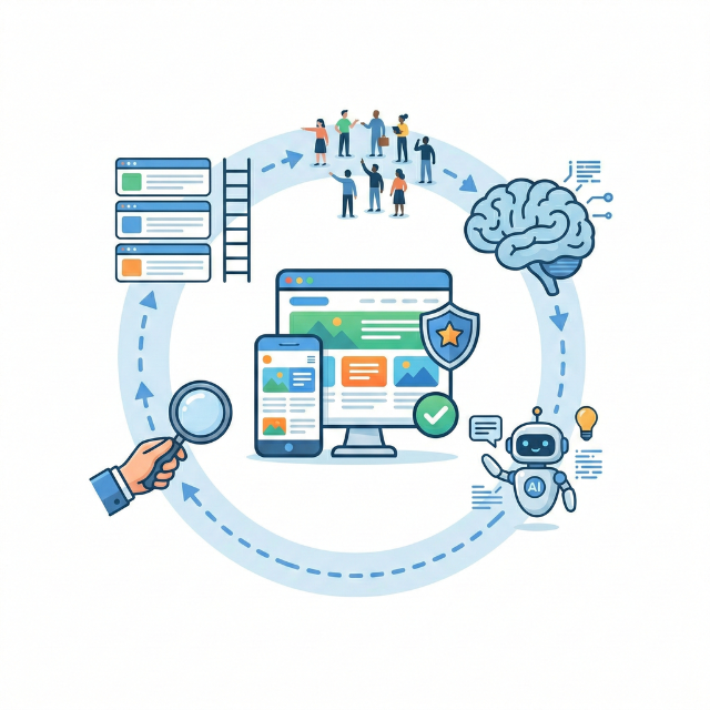 Google検索結果とAIのイメージ